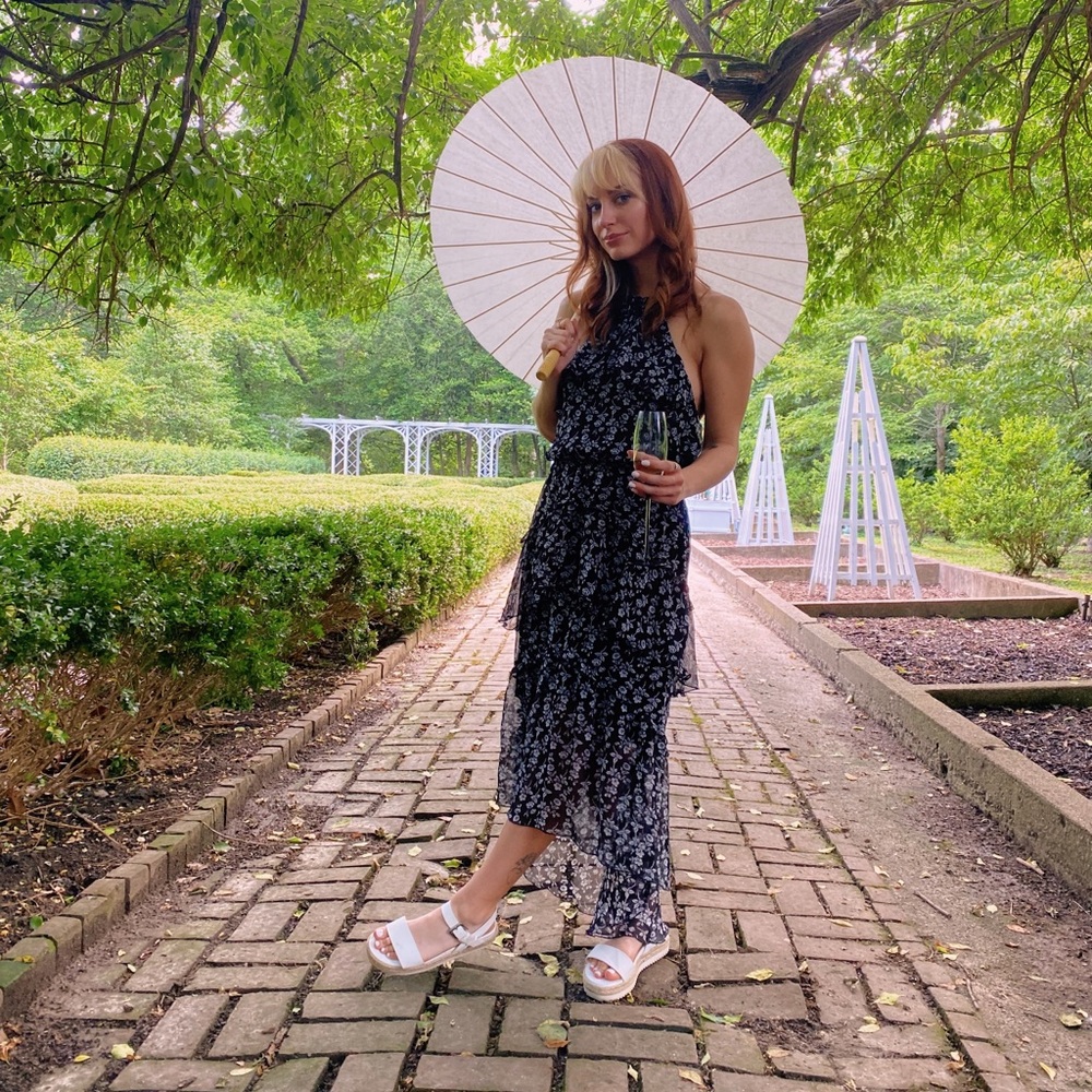 Express high low floral dress